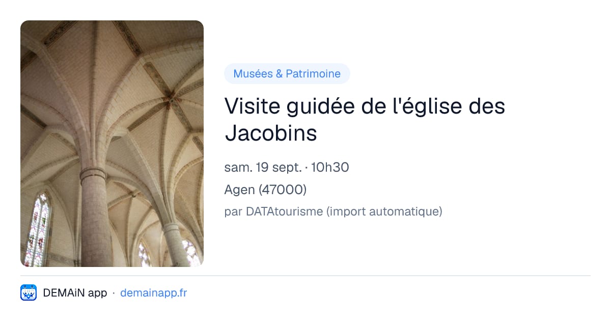 Visite guidée de l'église des Jacobins — Agen