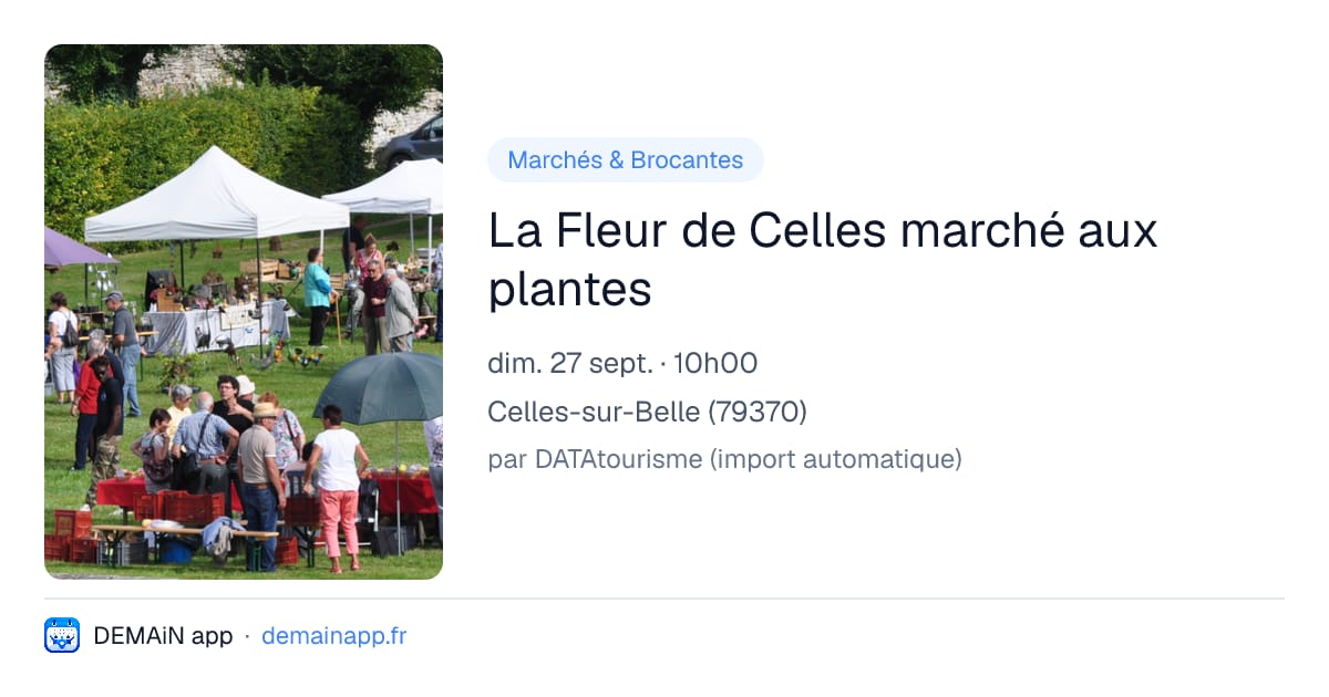 La Fleur de Celles marché aux plantes — Celles-sur-Belle
