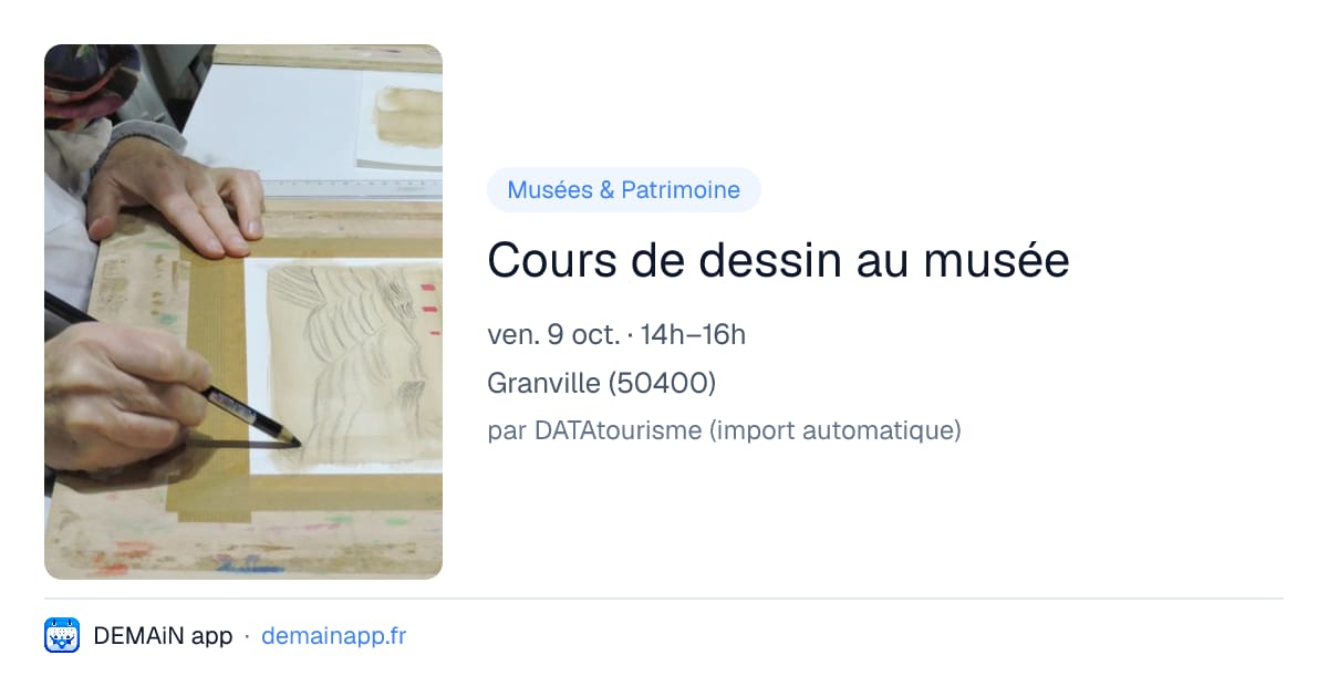Cours de dessin au musée — Granville