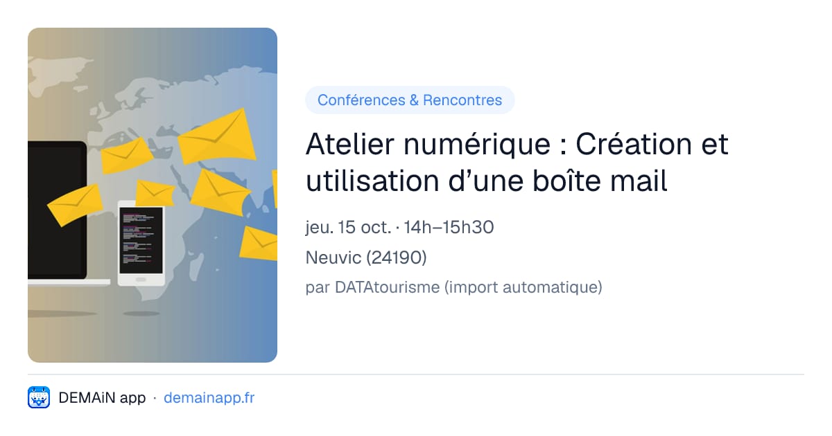 Atelier numérique : Création et utilisation d’une boîte mail — Neuvic