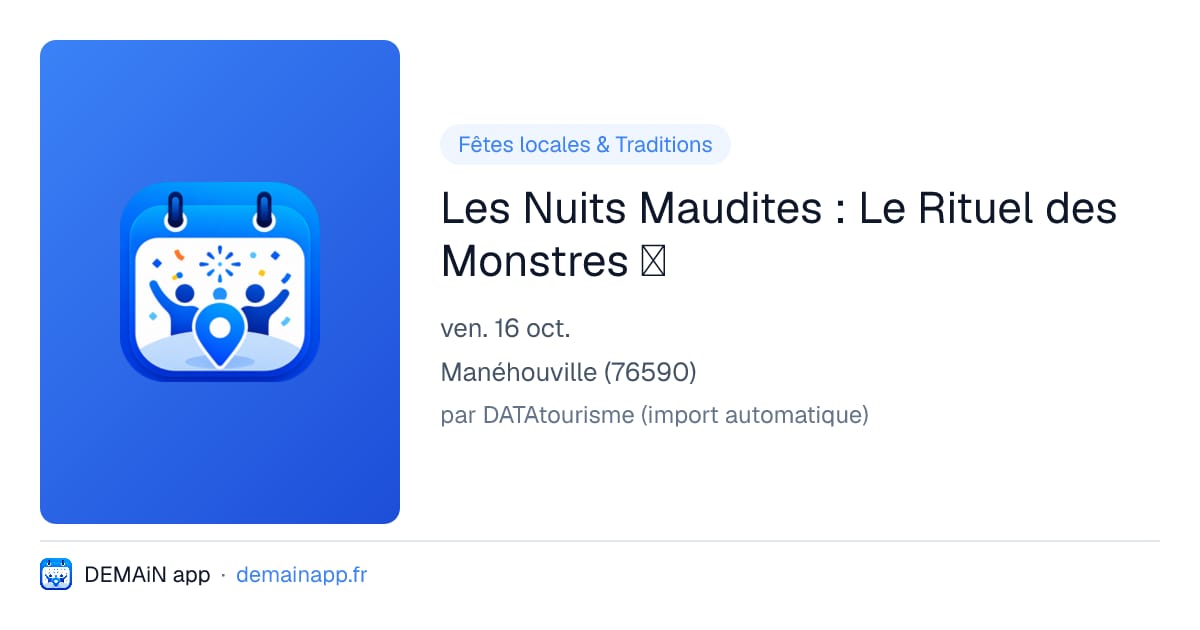 Les Nuits Maudites : Le Rituel des Monstres 🎃 — Manéhouville