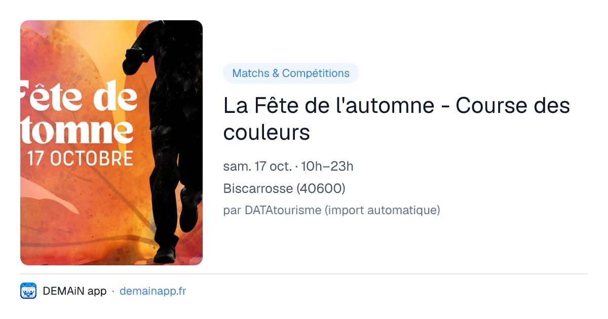 La Fête de l'automne - Course des couleurs — Biscarrosse