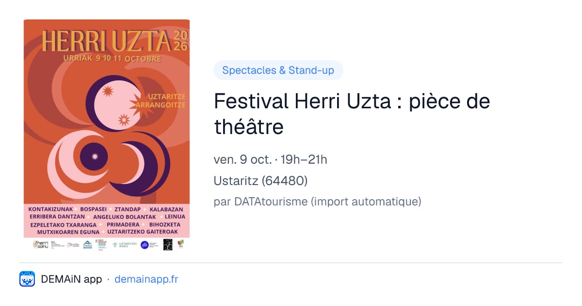 Festival Herri Uzta : pièce de théâtre — Ustaritz