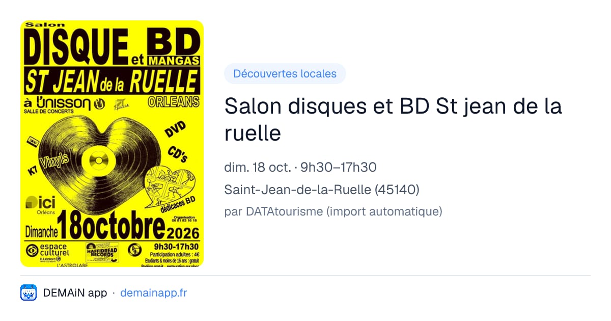 Salon disques et BD St jean de la ruelle — Saint-Jean-de-la-Ruelle