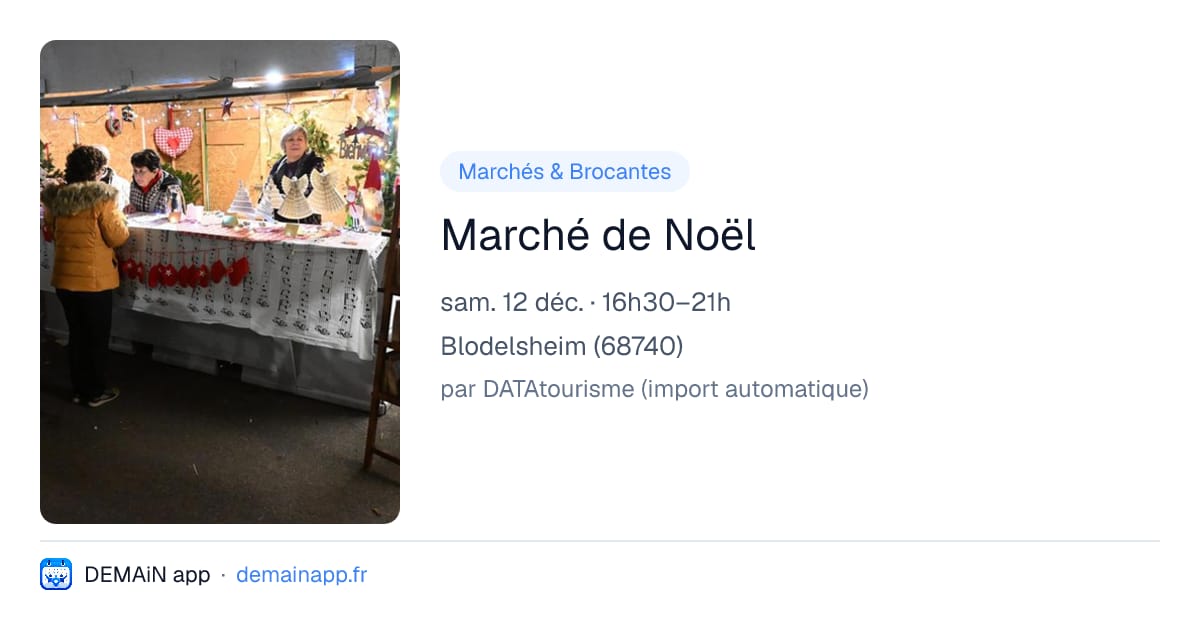 Marché de Noël — Blodelsheim