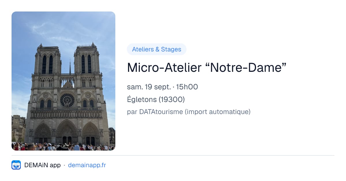 Micro-Atelier “Notre-Dame” — Égletons