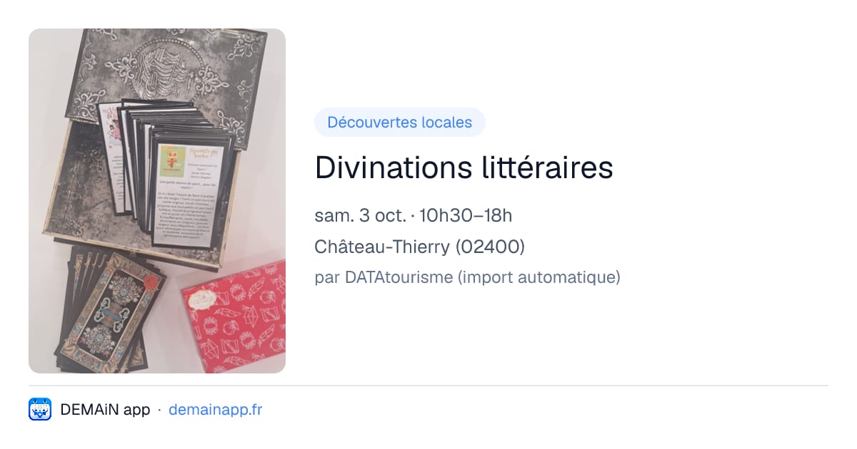 Divinations littéraires — Château-Thierry