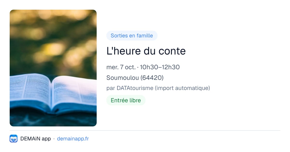 L'heure du conte — Soumoulou