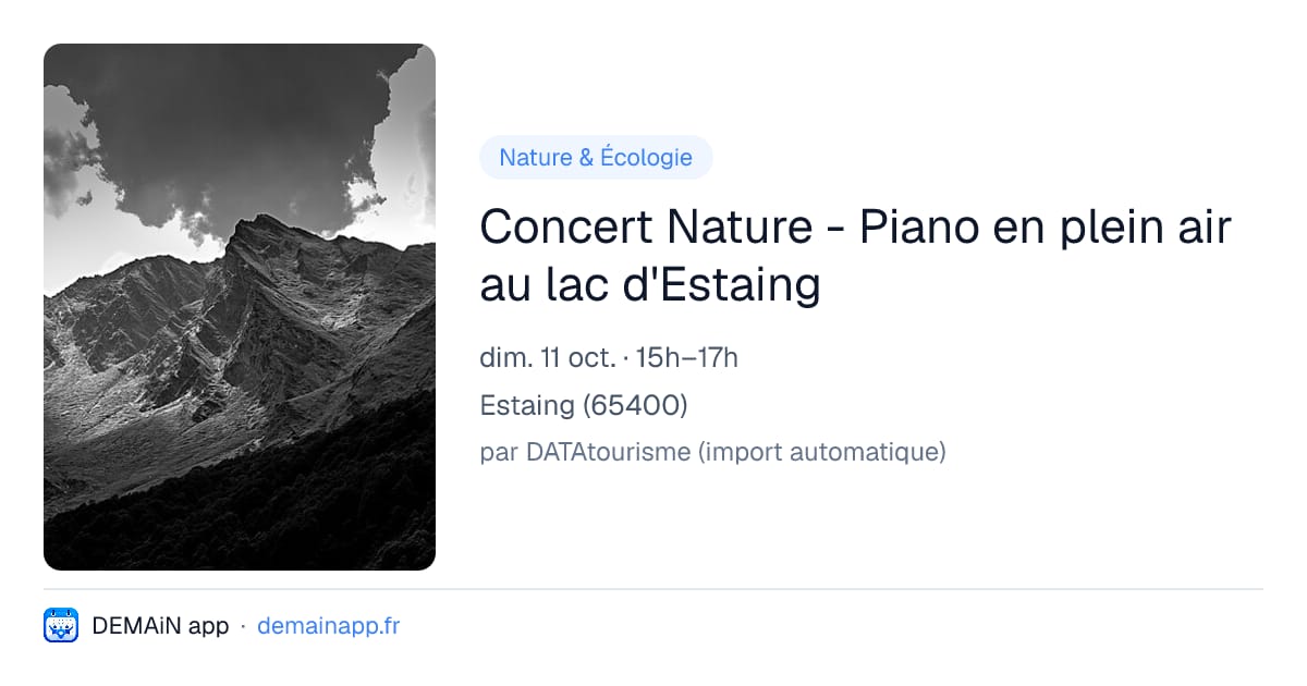 Concert Nature - Piano en plein air au lac d'Estaing — Estaing
