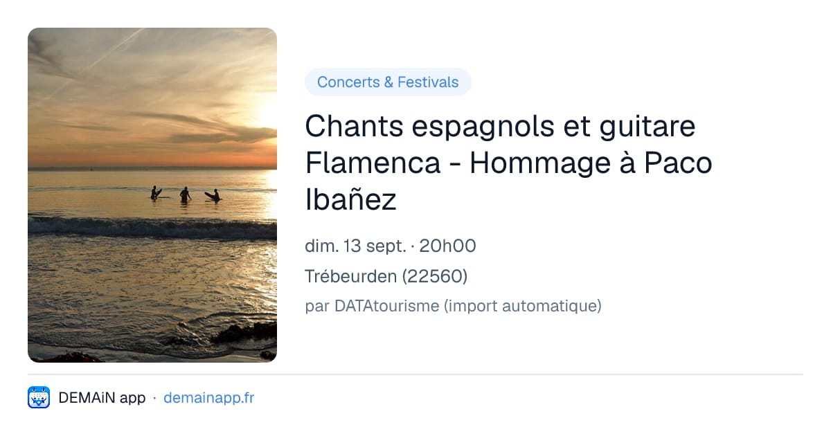 Chants espagnols et guitare Flamenca - Hommage à Paco Ibañez — Trébeurden