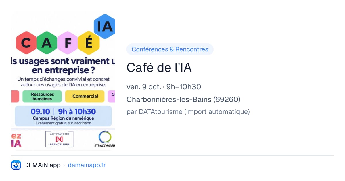 Café de l'IA — Charbonnières-les-Bains