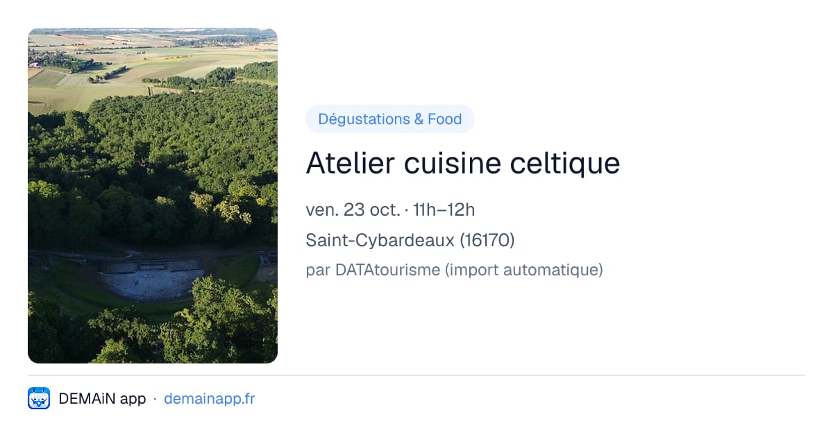 Atelier cuisine celtique — Saint-Cybardeaux
