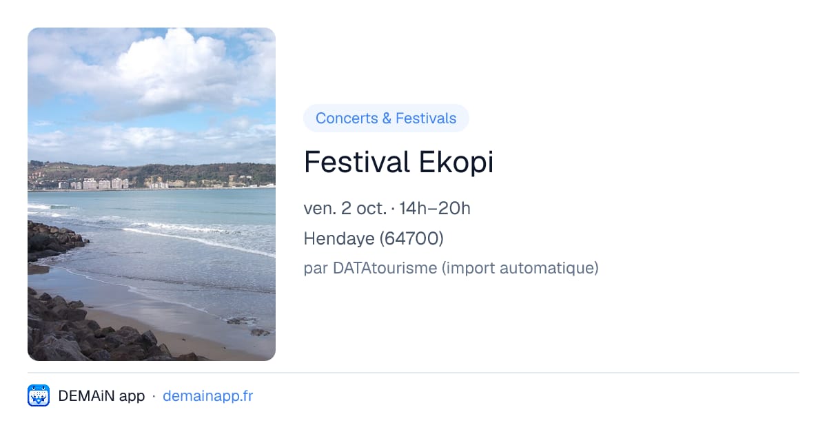 Festival Ekopi — Hendaye