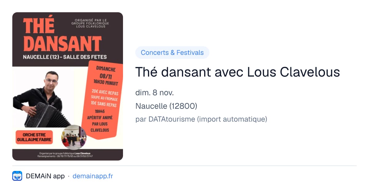 Thé dansant avec Lous Clavelous — Naucelle