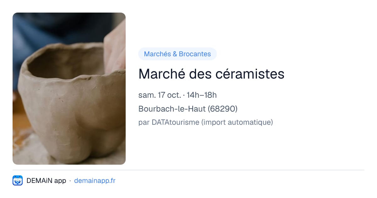 Marché des céramistes — Bourbach-le-Haut