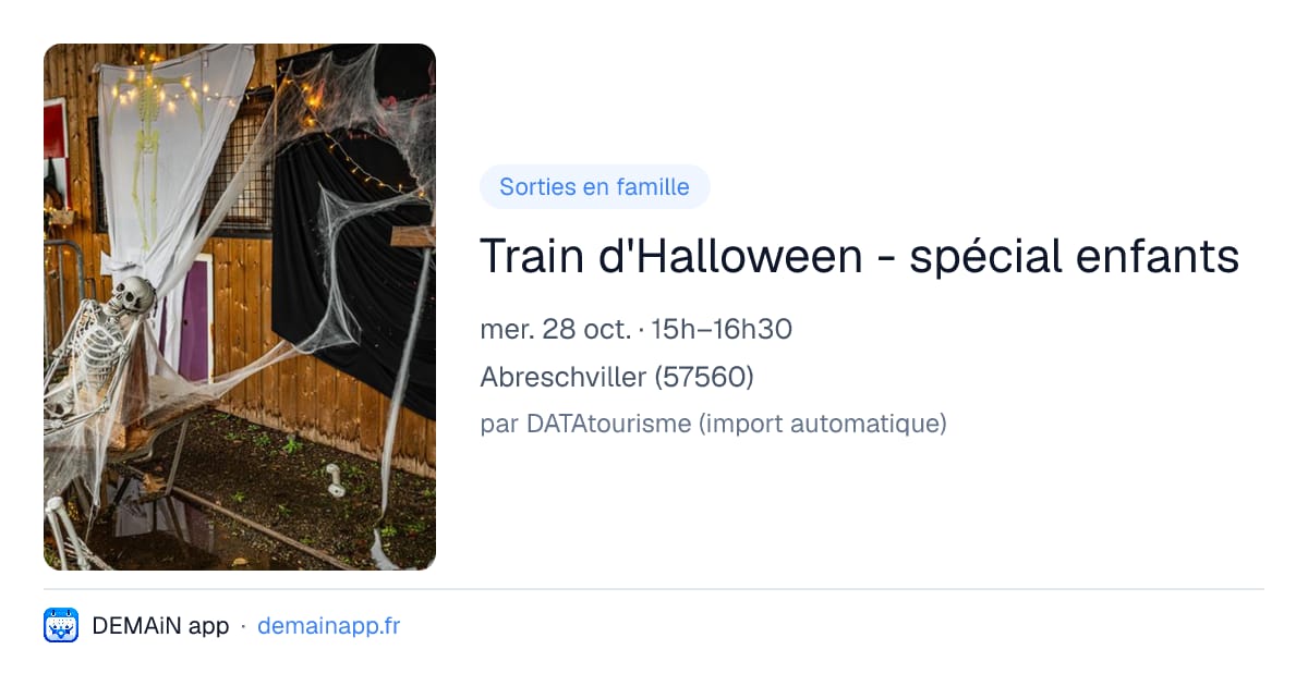 Train d'Halloween - spécial enfants — Abreschviller