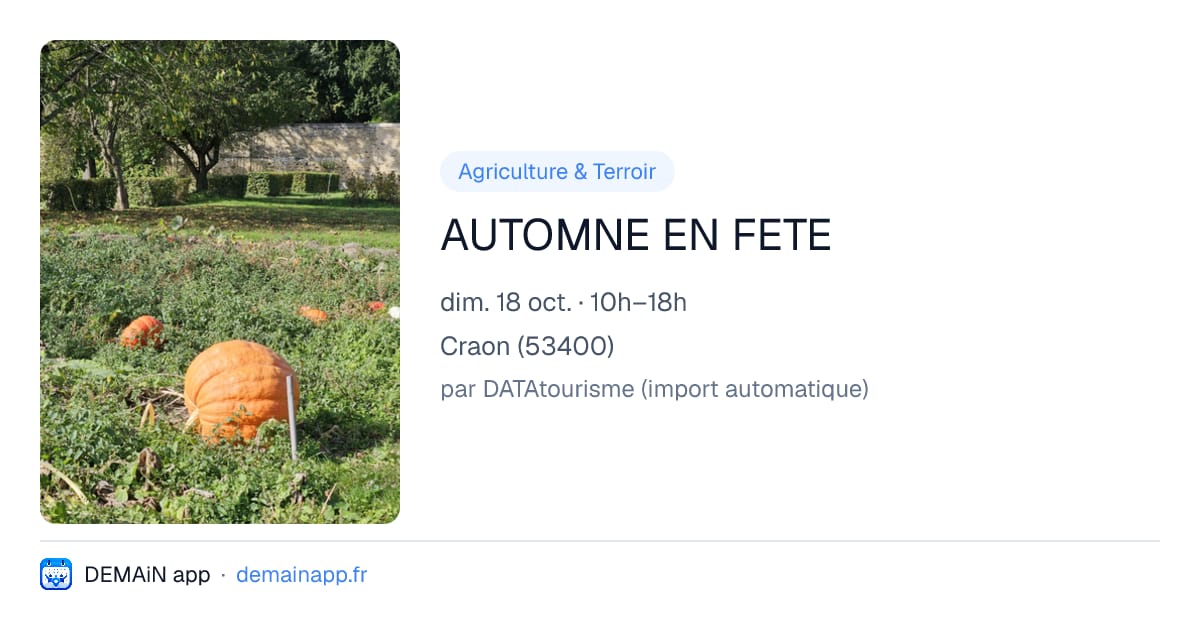 AUTOMNE EN FETE — Craon