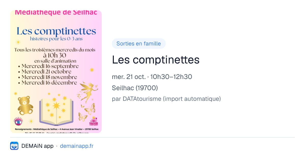Les comptinettes — Seilhac