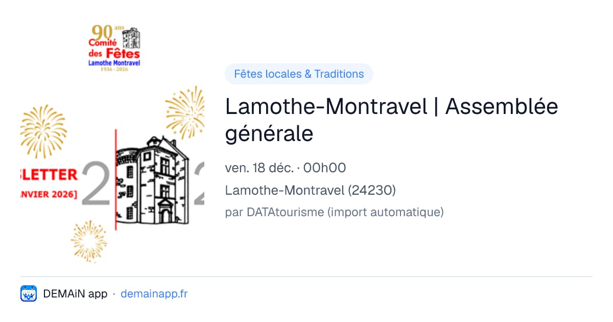 Lamothe-Montravel | Assemblée générale — Lamothe-Montravel