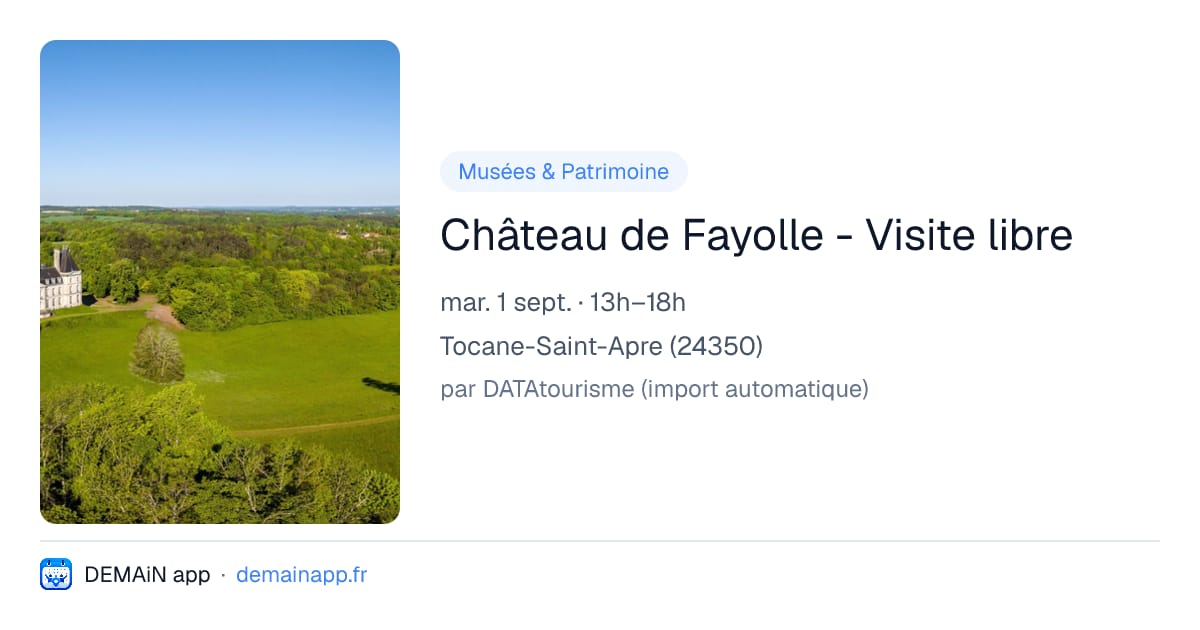 Château de Fayolle - Visite libre — Tocane-Saint-Apre