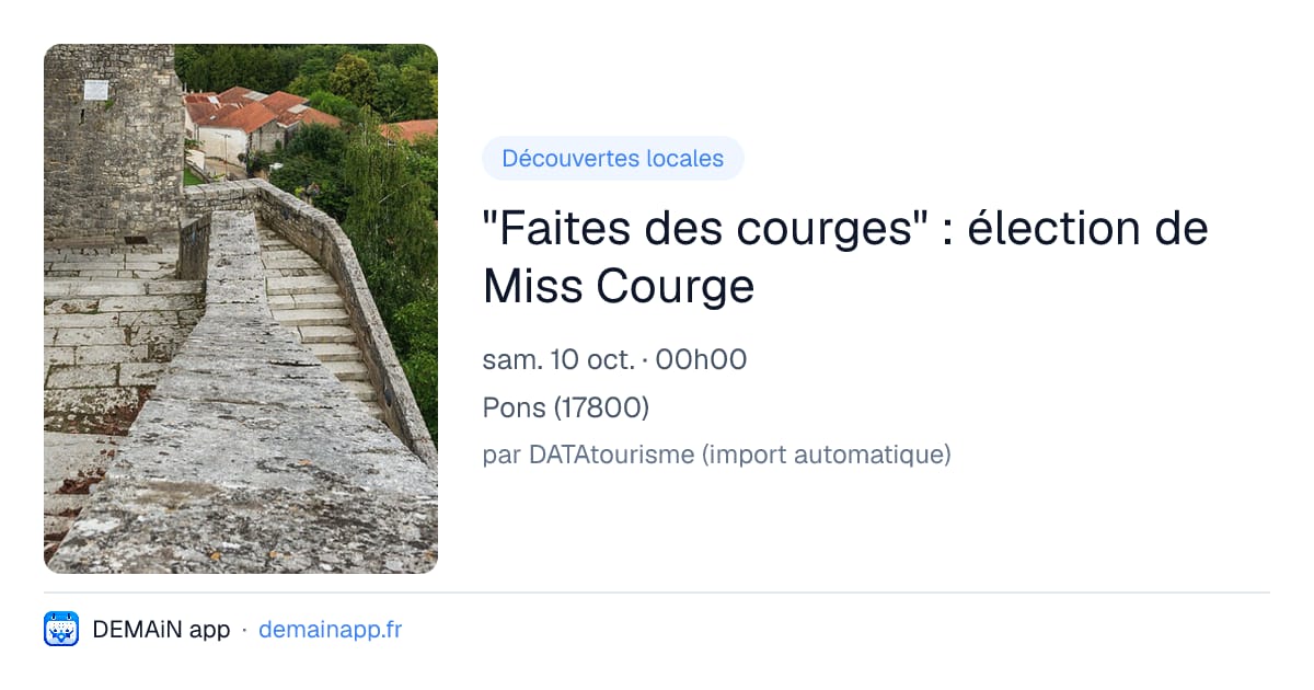 "Faites des courges" : élection de Miss Courge — Pons