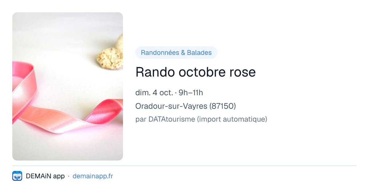 Rando octobre rose — Oradour-sur-Vayres