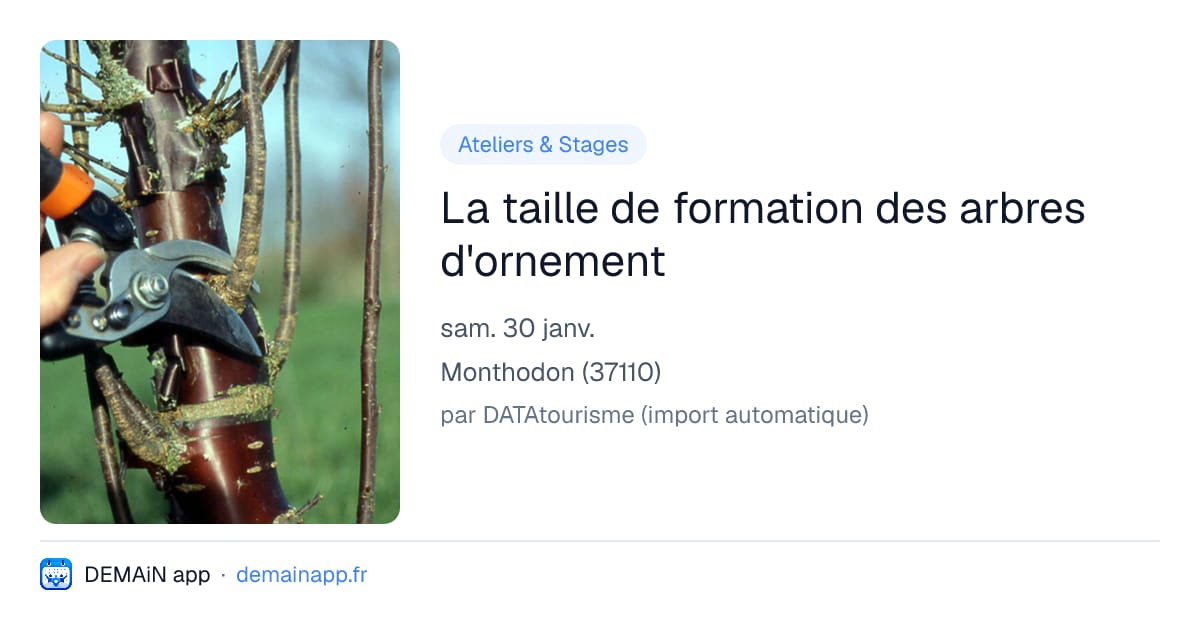 La taille de formation des arbres d'ornement — Monthodon