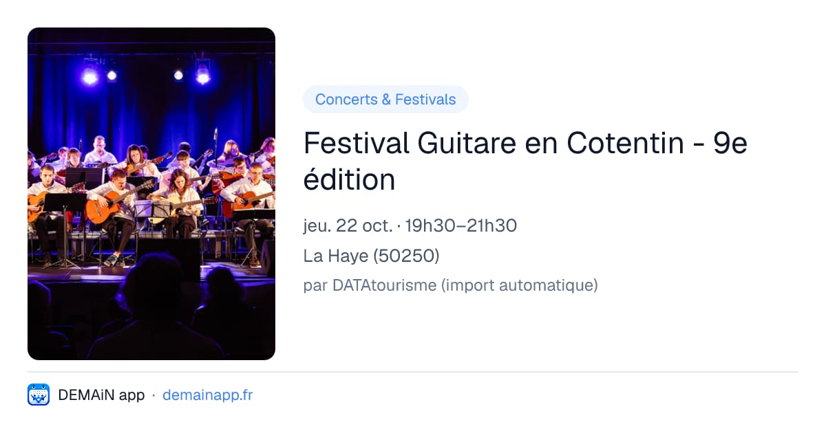 Festival Guitare en Cotentin - 9e édition — La Haye