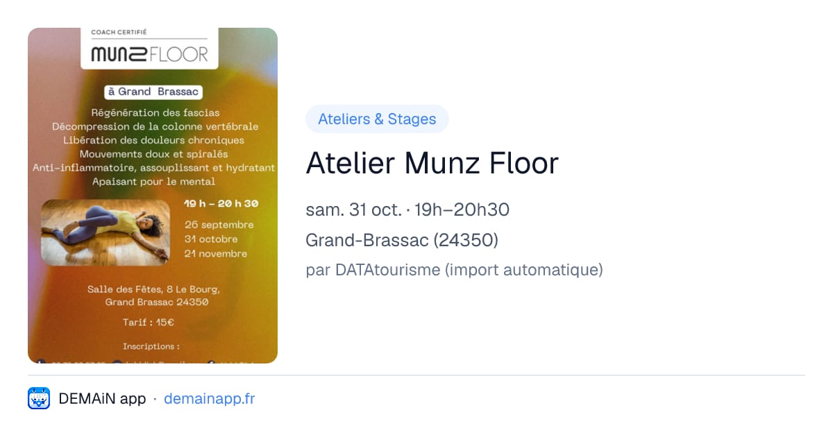Atelier Munz Floor — Grand-Brassac