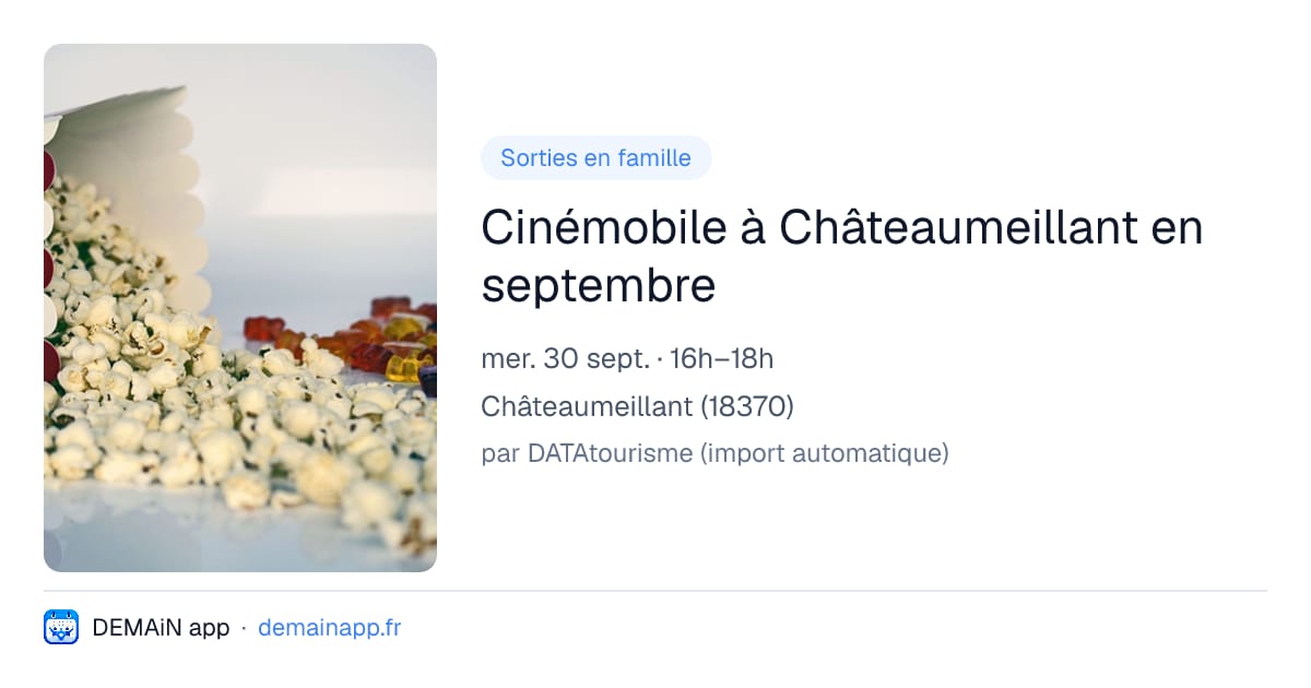 Cinémobile à Châteaumeillant en septembre — Châteaumeillant
