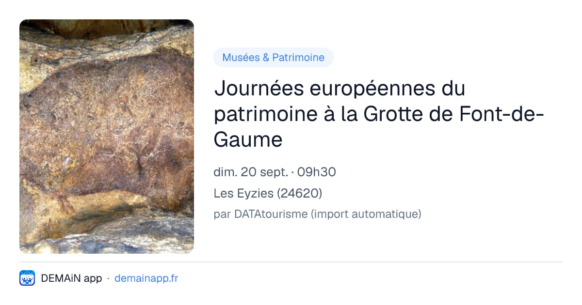 Journées européennes du patrimoine à la Grotte de Font-de-Gaume — Les Eyzies