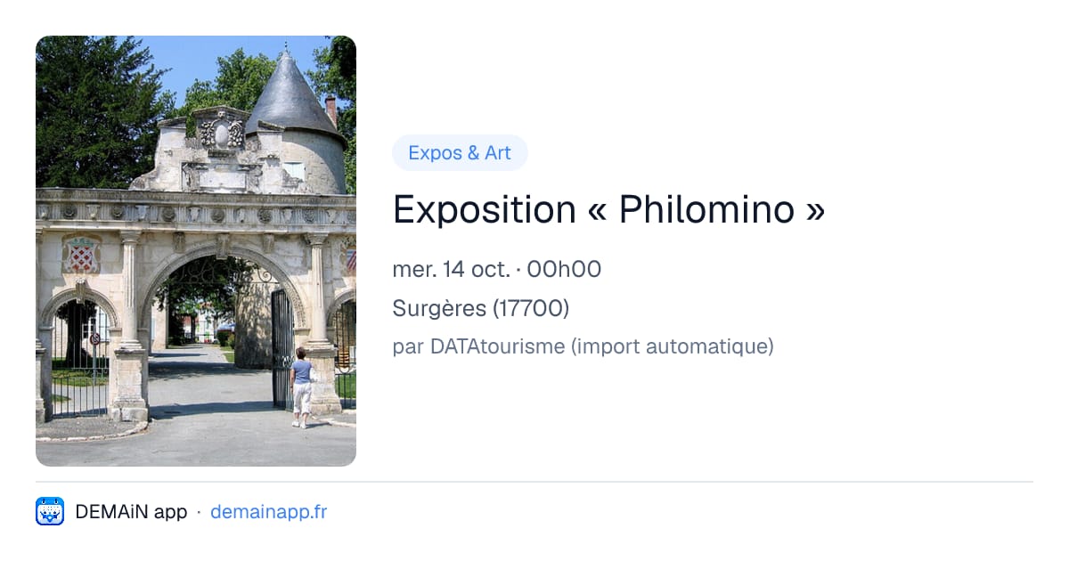 Exposition « Philomino » — Surgères