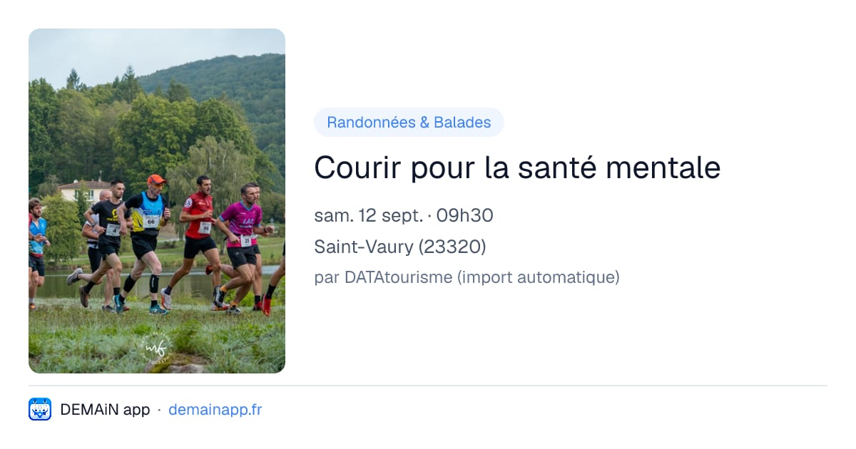 Courir pour la santé mentale — Saint-Vaury