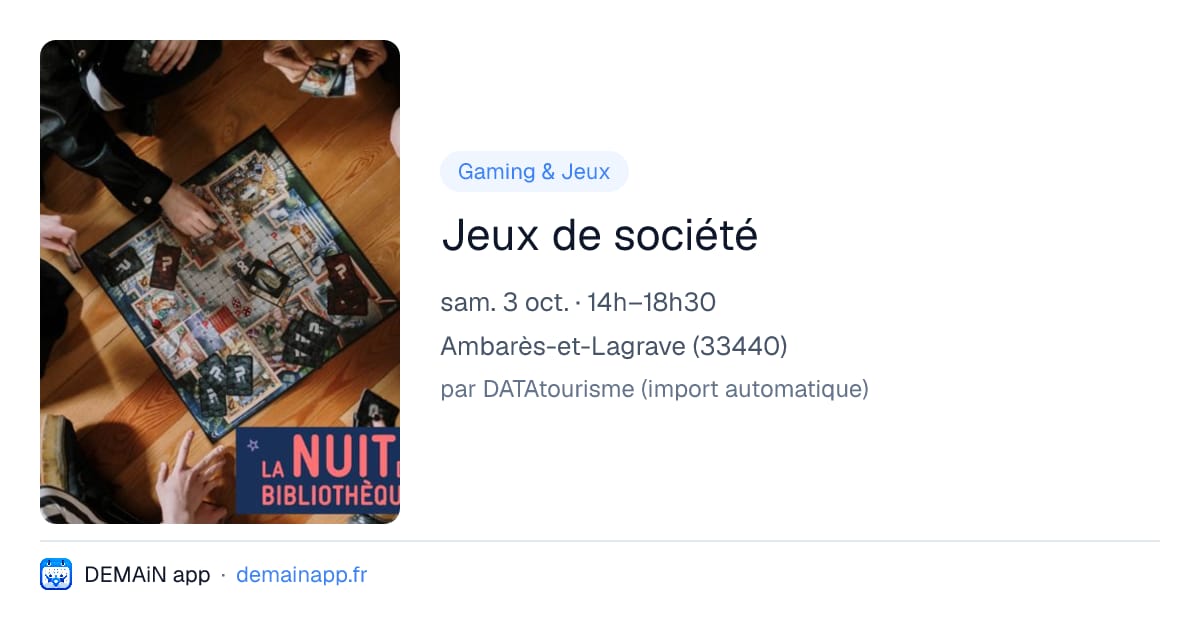 Jeux de société — Ambarès-et-Lagrave