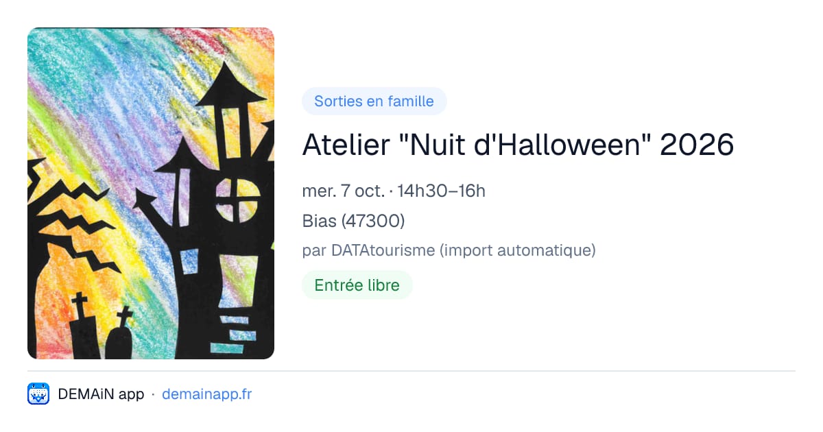 Atelier "Nuit d'Halloween" 2026 — Bias