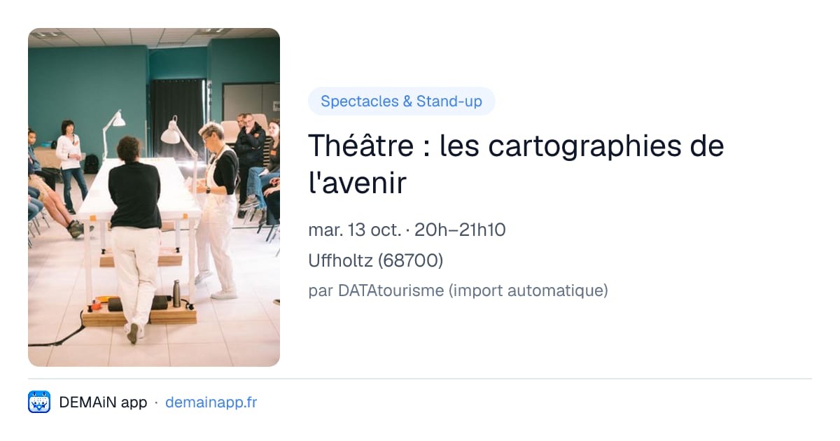 Théâtre : les cartographies de l'avenir — Uffholtz
