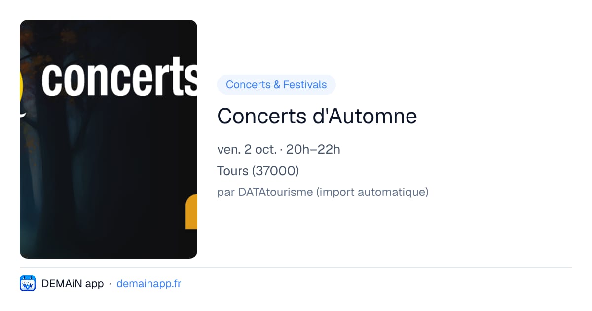 Concerts d'Automne — Tours