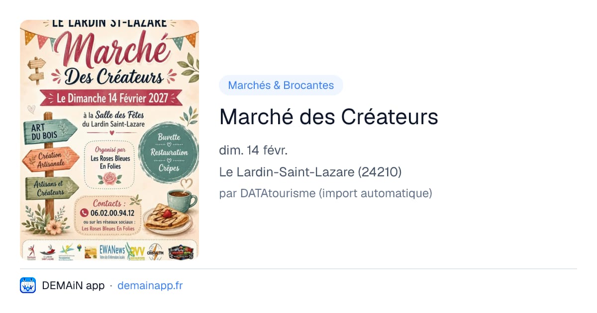 Marché des Créateurs — Le Lardin-Saint-Lazare