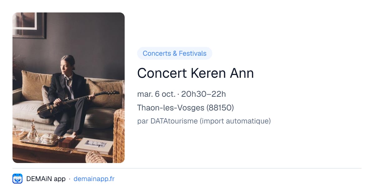 Concert Keren Ann — Thaon-les-Vosges