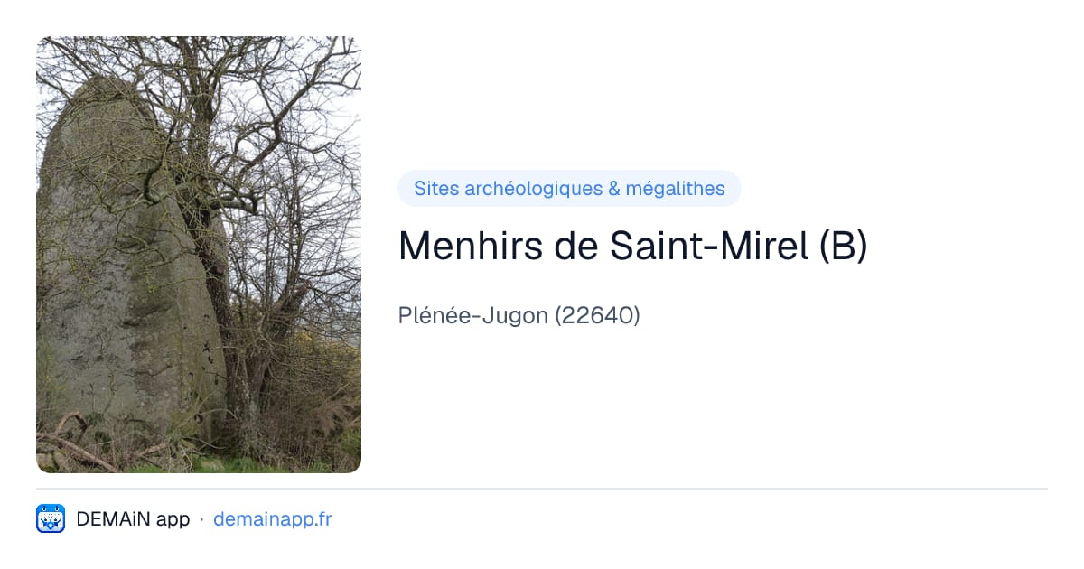 Menhirs de Saint-Mirel (B) — Plénée-Jugon