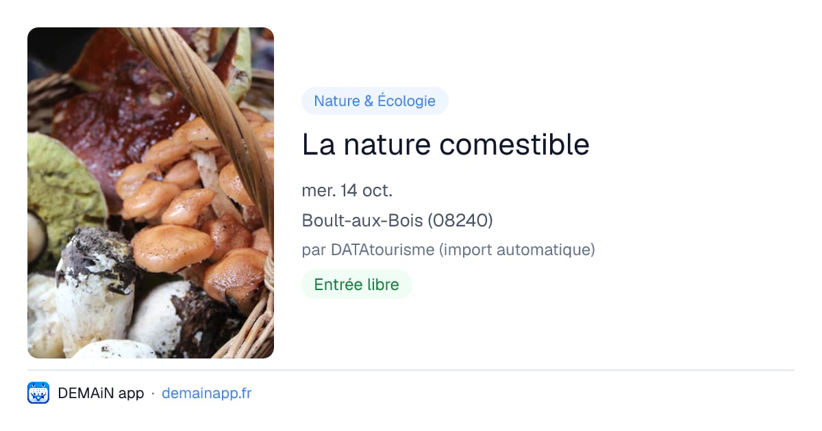 La nature comestible — Boult-aux-Bois