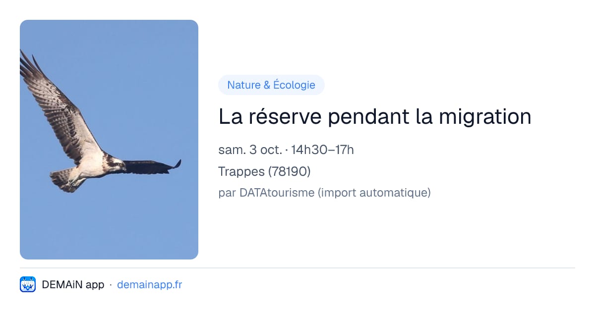 La réserve pendant la migration — Trappes