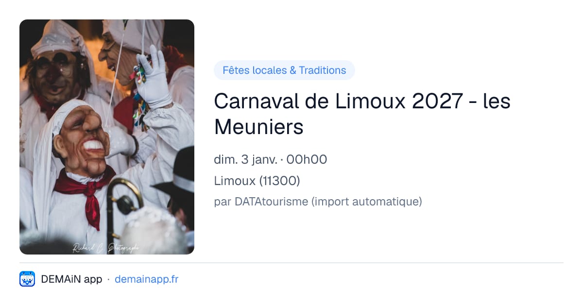 Carnaval de Limoux 2027 - les Meuniers — Limoux