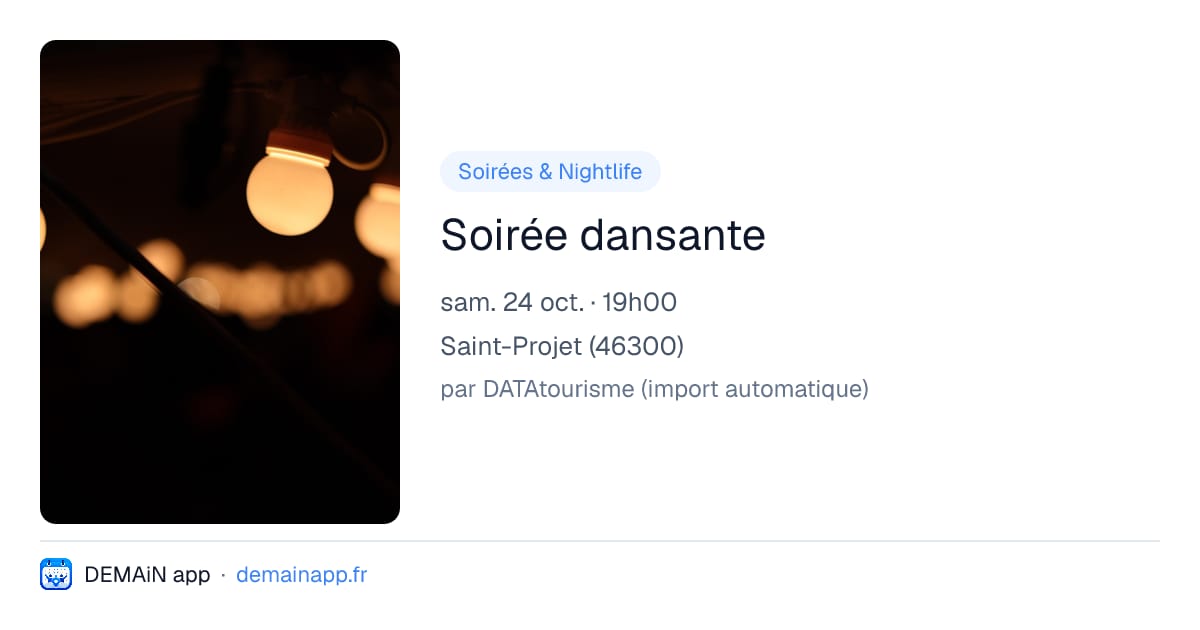 Soirée dansante — Saint-Projet