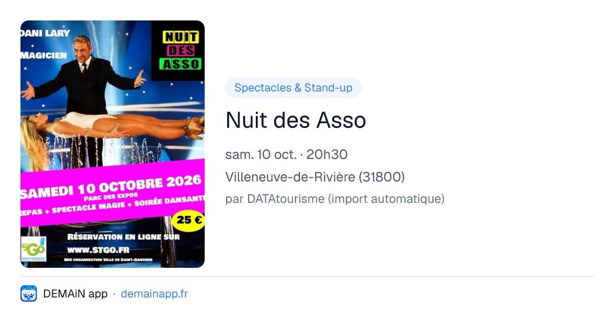 Nuit des Asso — Villeneuve-de-Rivière