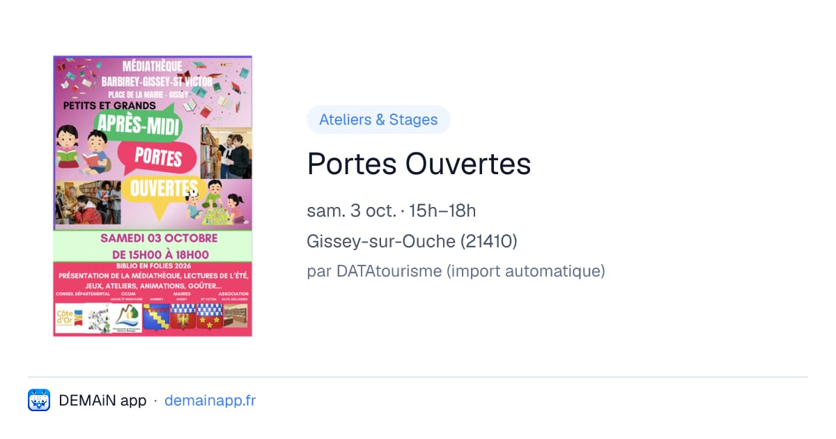 Portes Ouvertes — Gissey-sur-Ouche