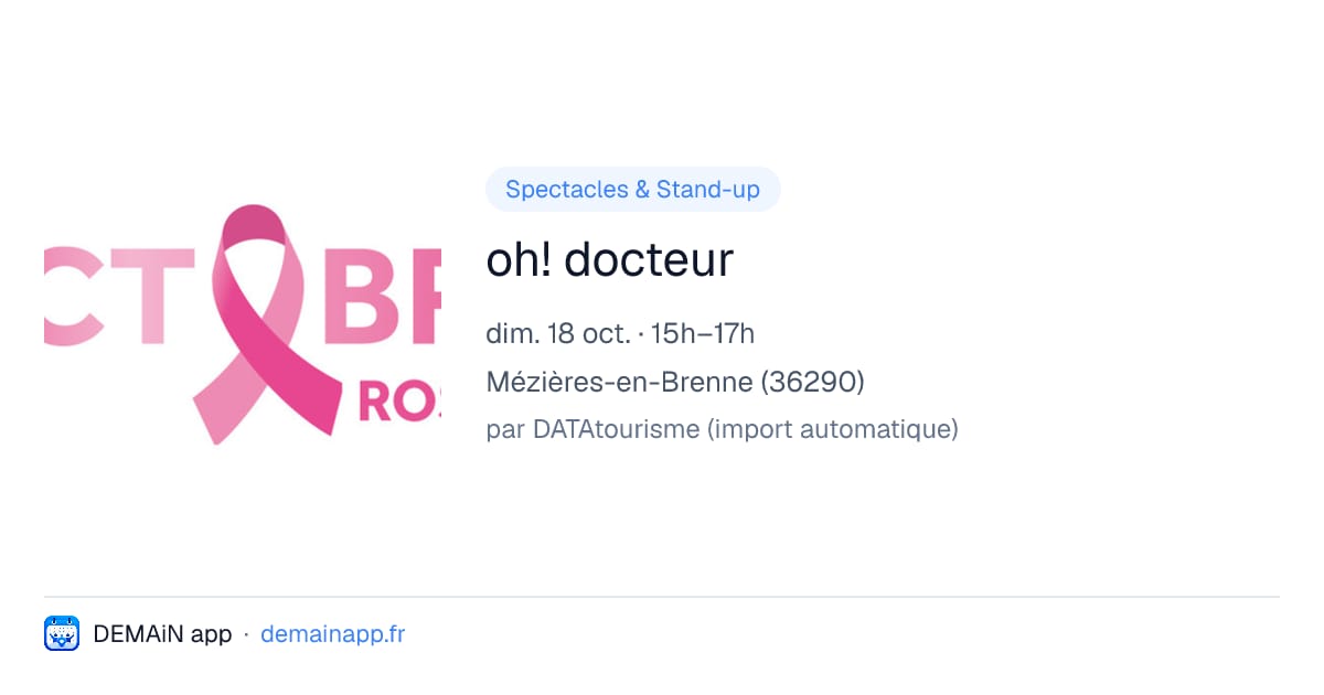 oh! docteur — Mézières-en-Brenne