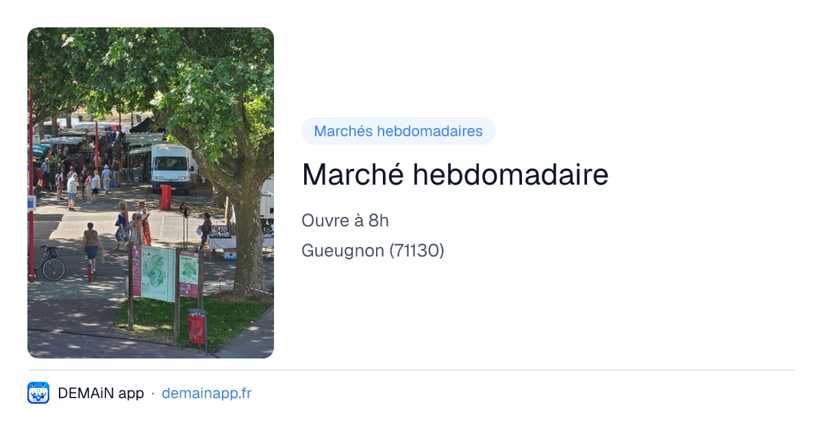 Marché hebdomadaire — Gueugnon