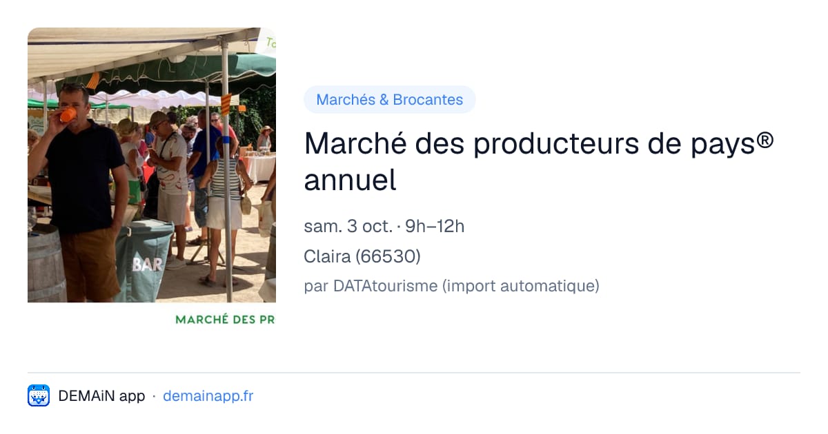 Marché des producteurs de pays® annuel — Claira