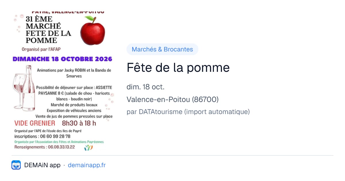 Fête de la pomme — Valence-en-Poitou